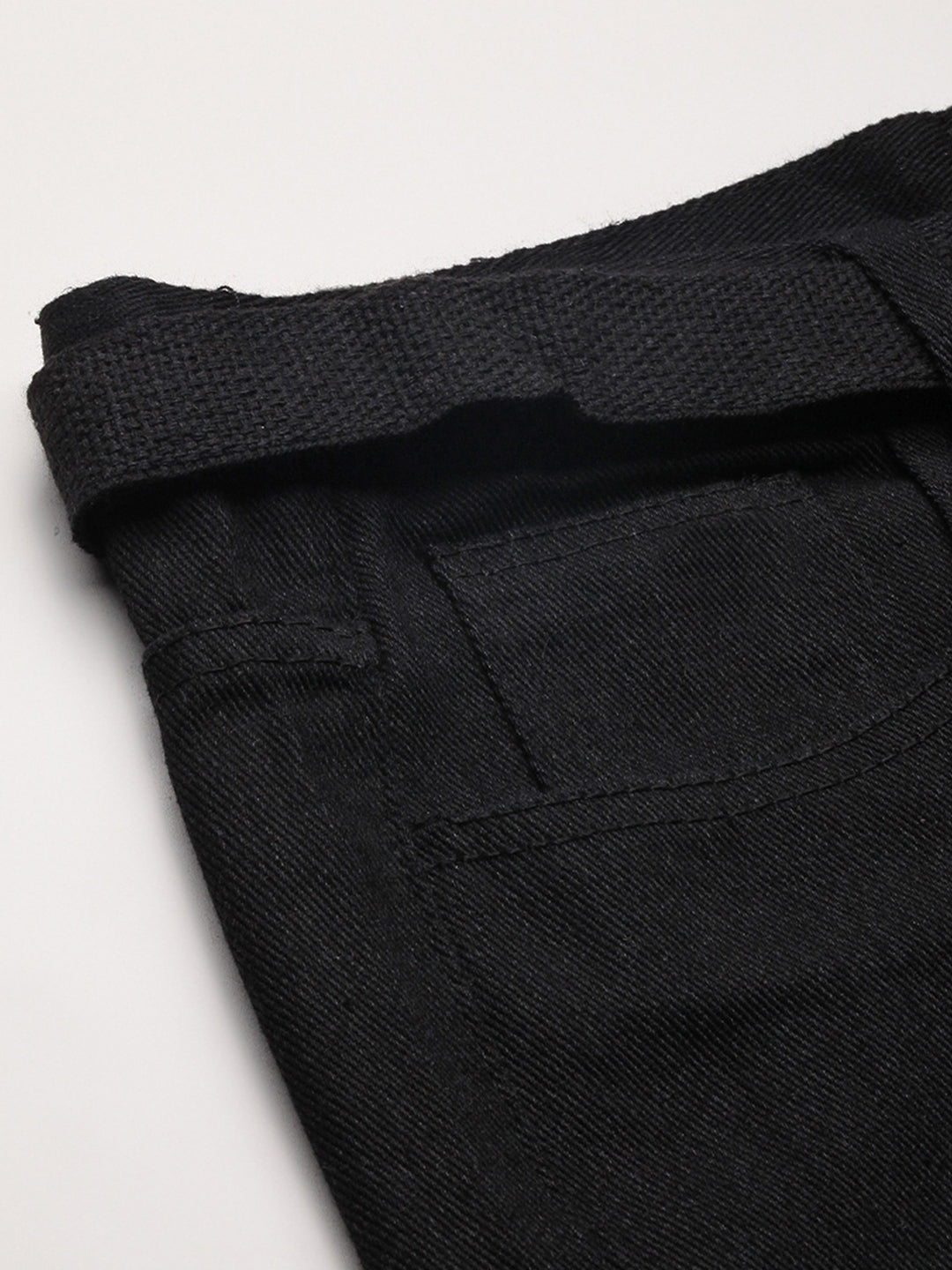 Men Black Solid Straight Fit Jeans