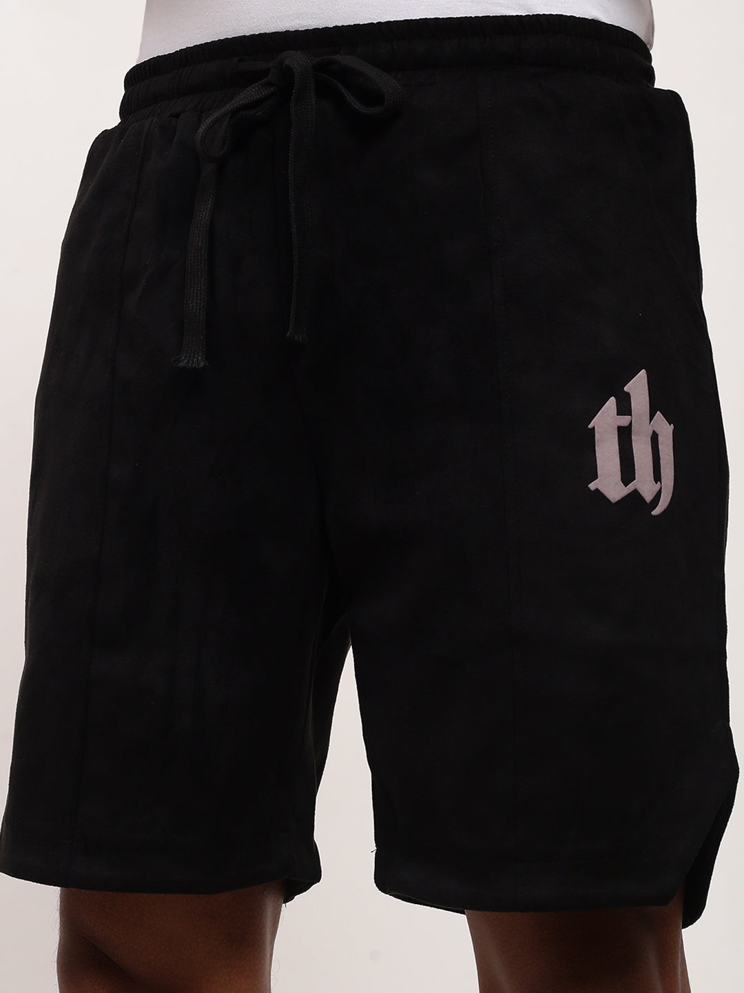 Men Black Solid Shorts