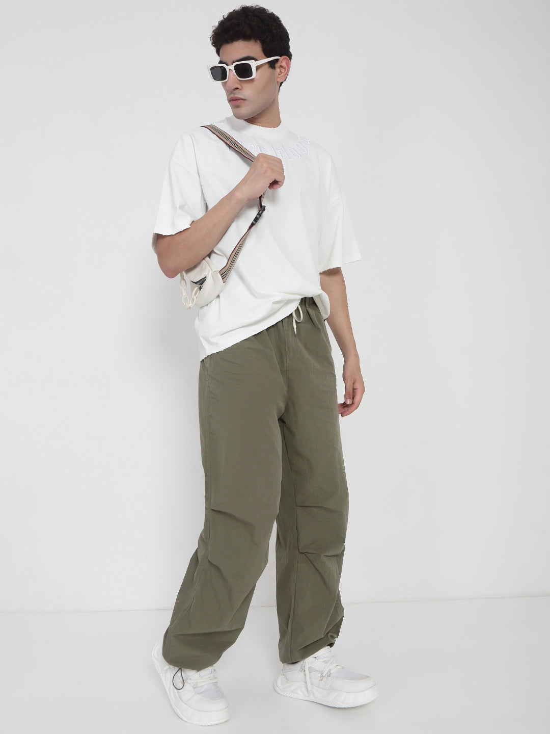 Men's Olive Parachute Trousers