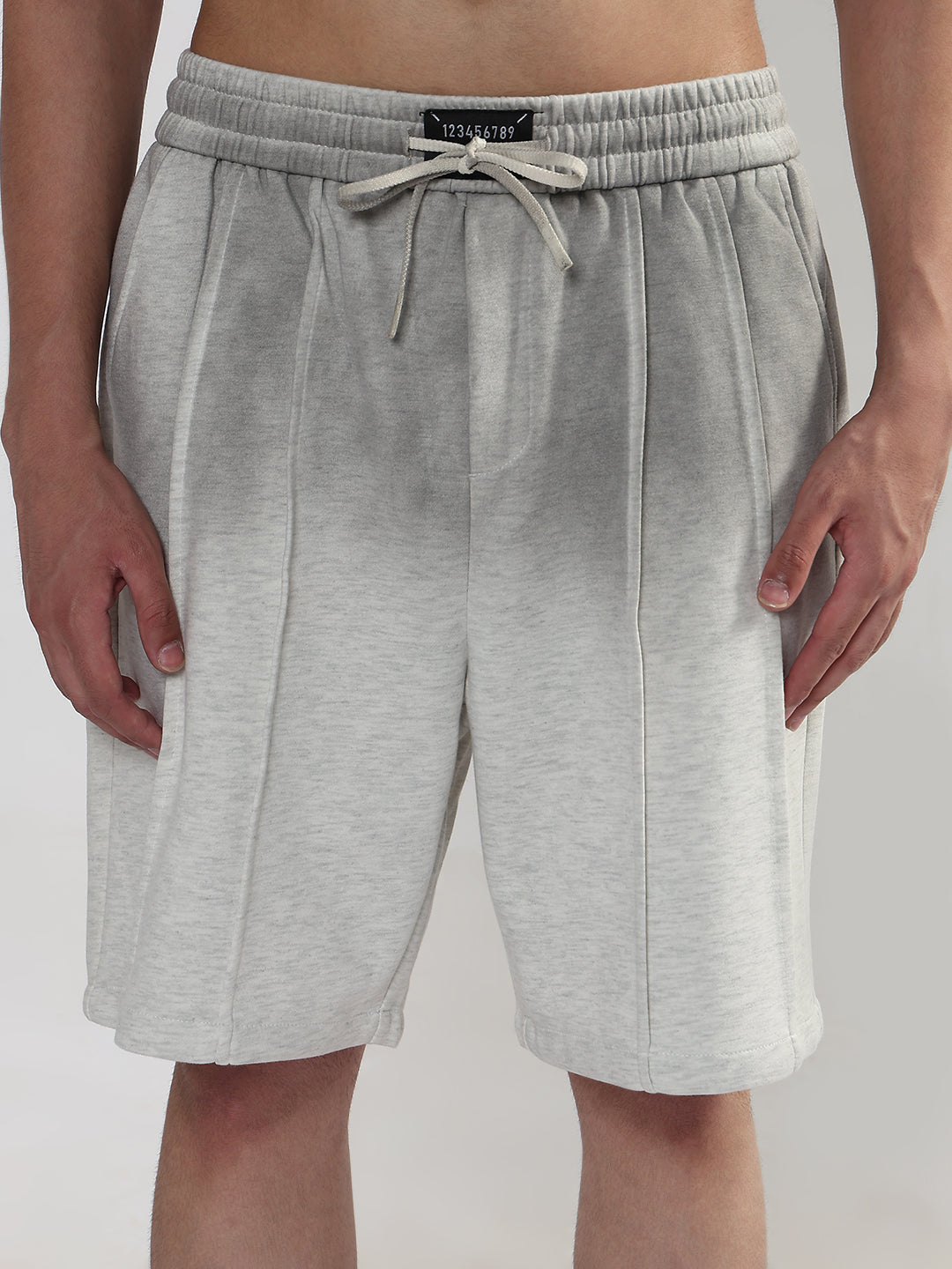 Men's Grey Ombre Shaded Relaxed Fit Shorts