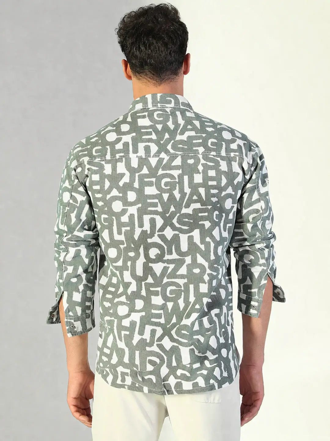 Men's Typography Grey Shacket - Uncategorized from SHOWOFFFF