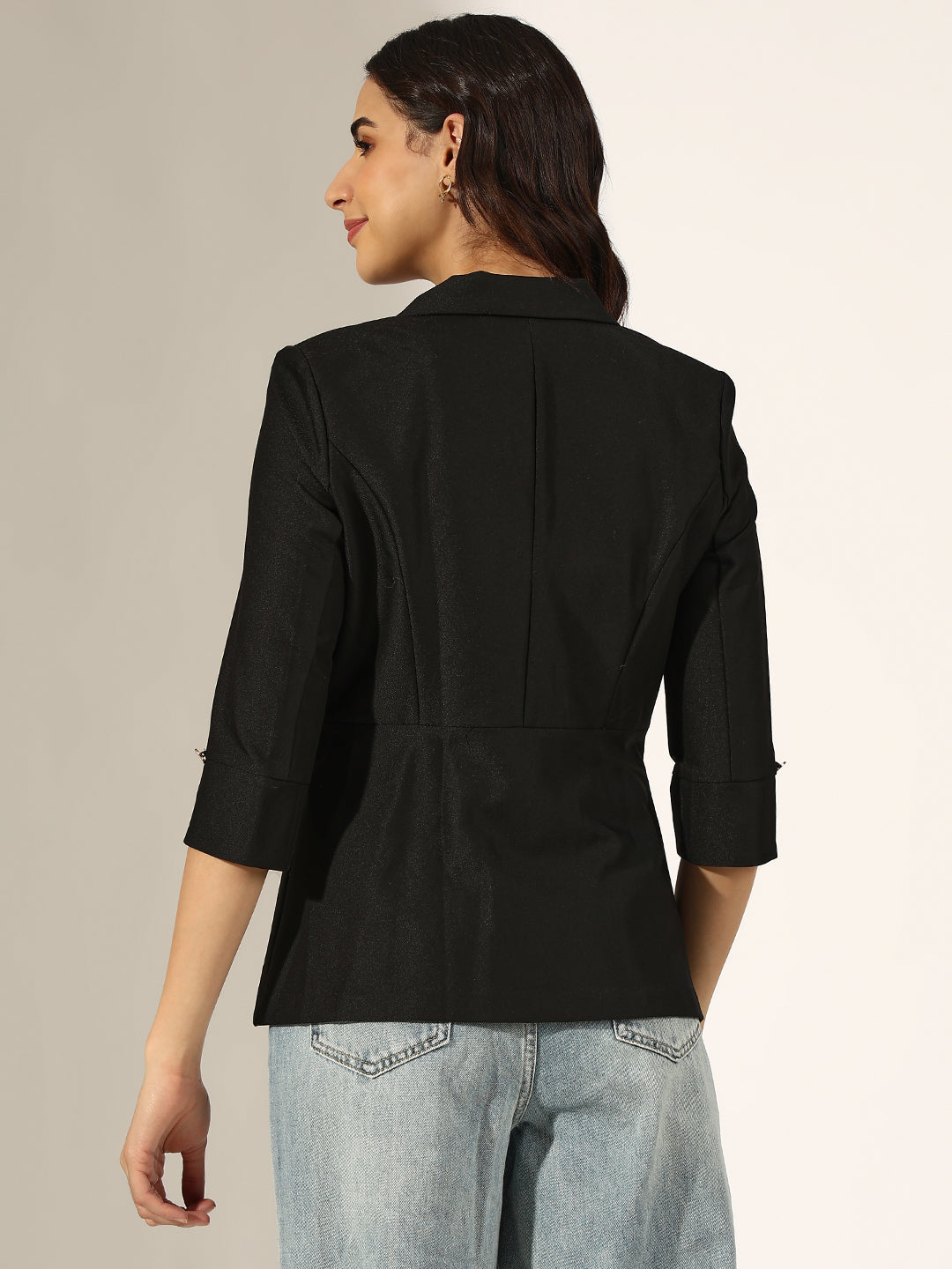 Women's Black Tailored Asymmetric Blazer