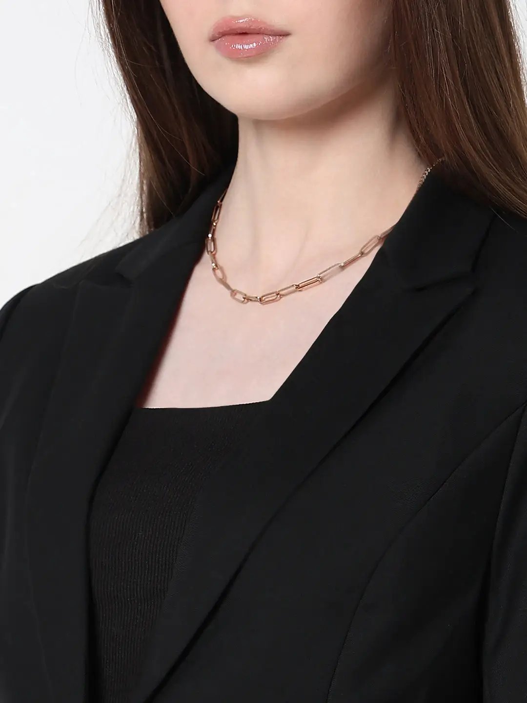 Women's Black Single Breasted Blazer with Waist Panel Detail - from SHOWOFFFF