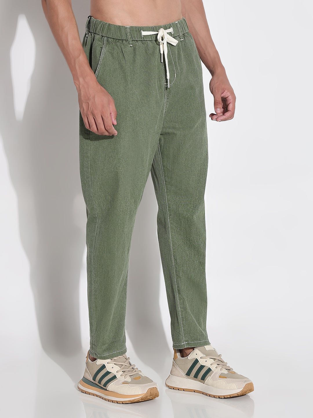 Men's Green Relaxed Fit Jeans