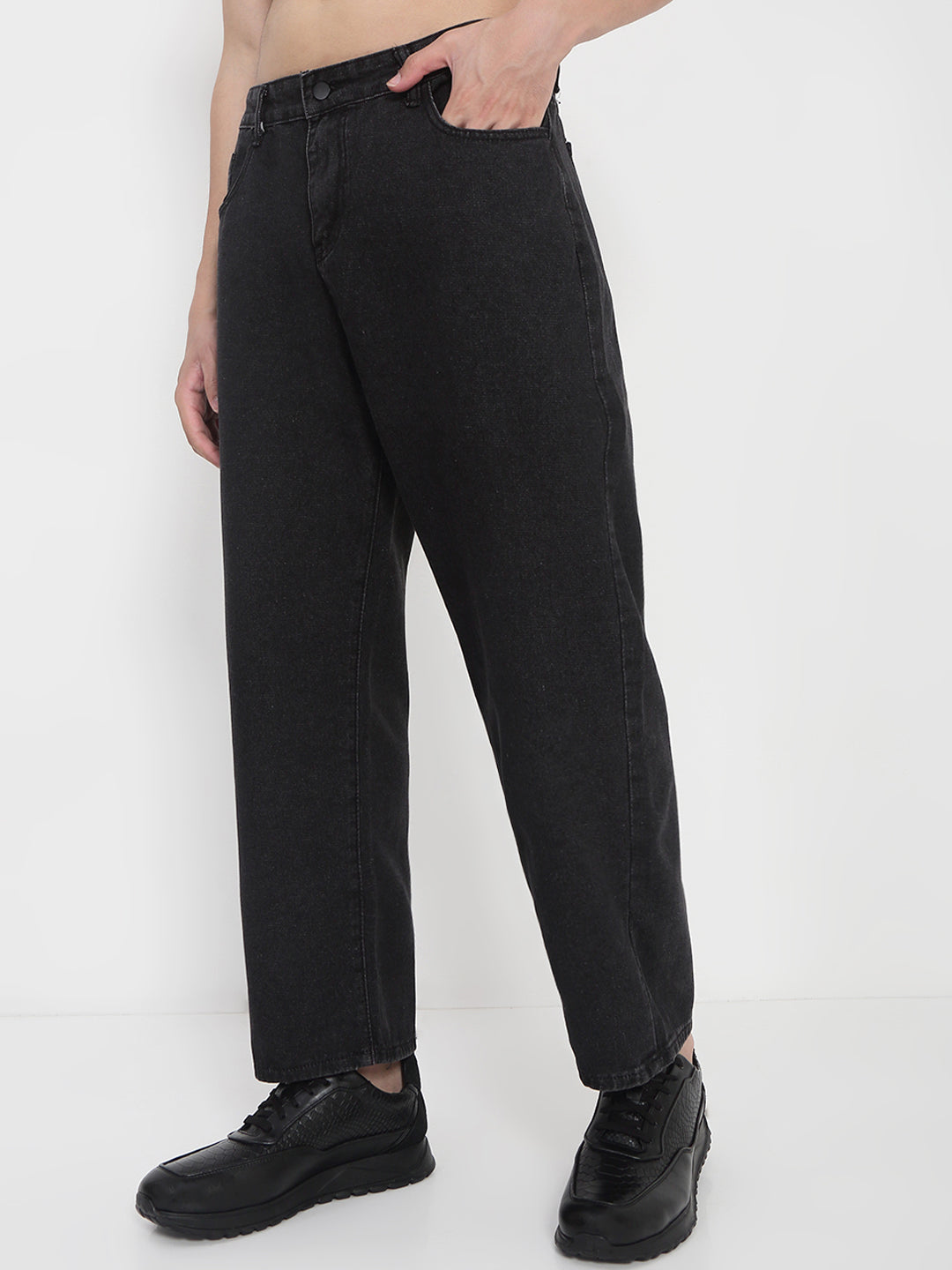 Men's Black Relaxed Fit Jeans