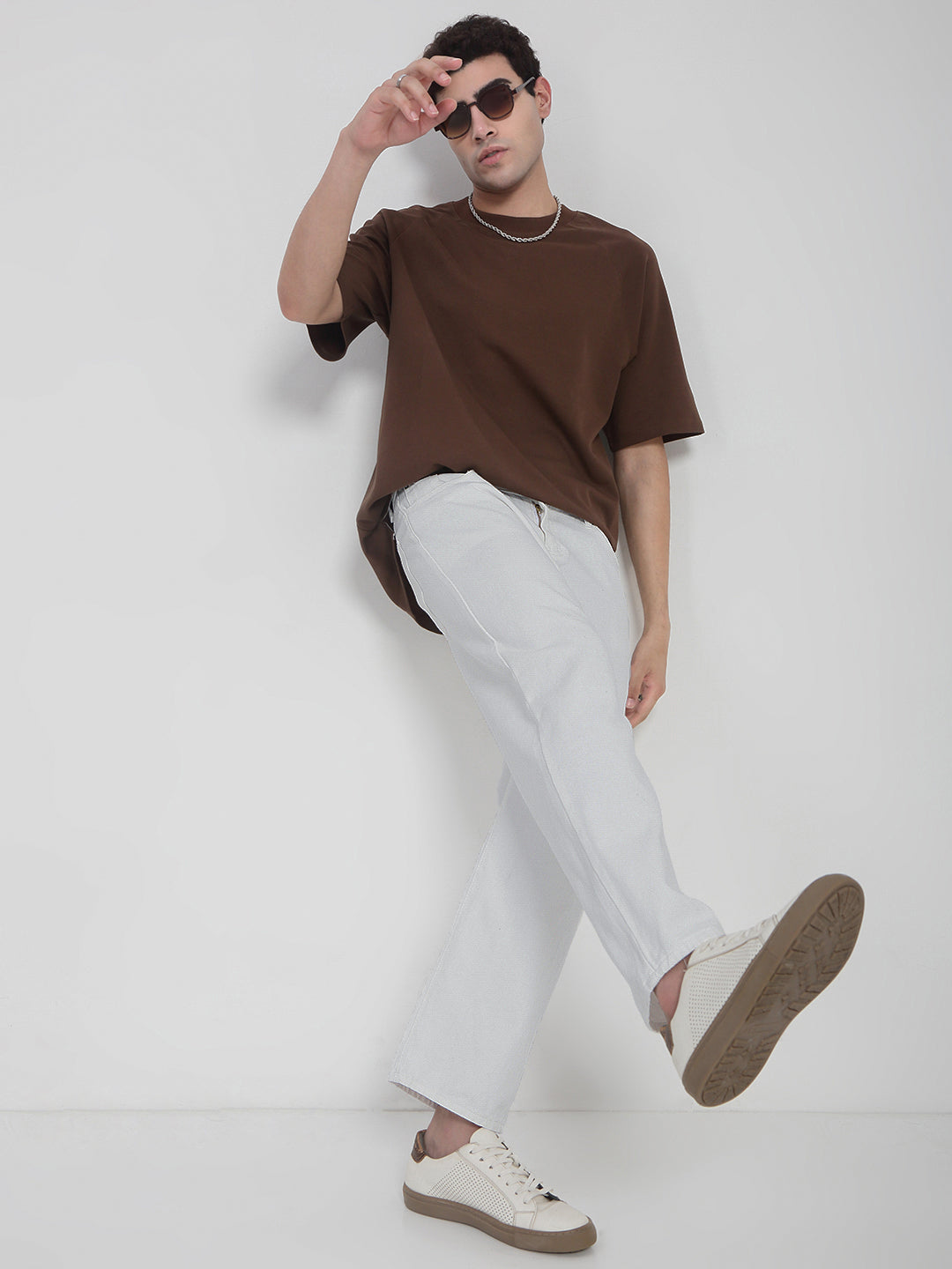 Men's White Relaxed Fit Jeans