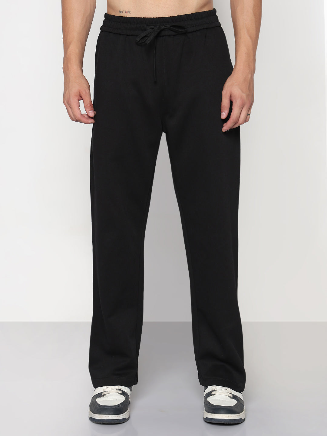 Men's Black Straight Fit Trouser