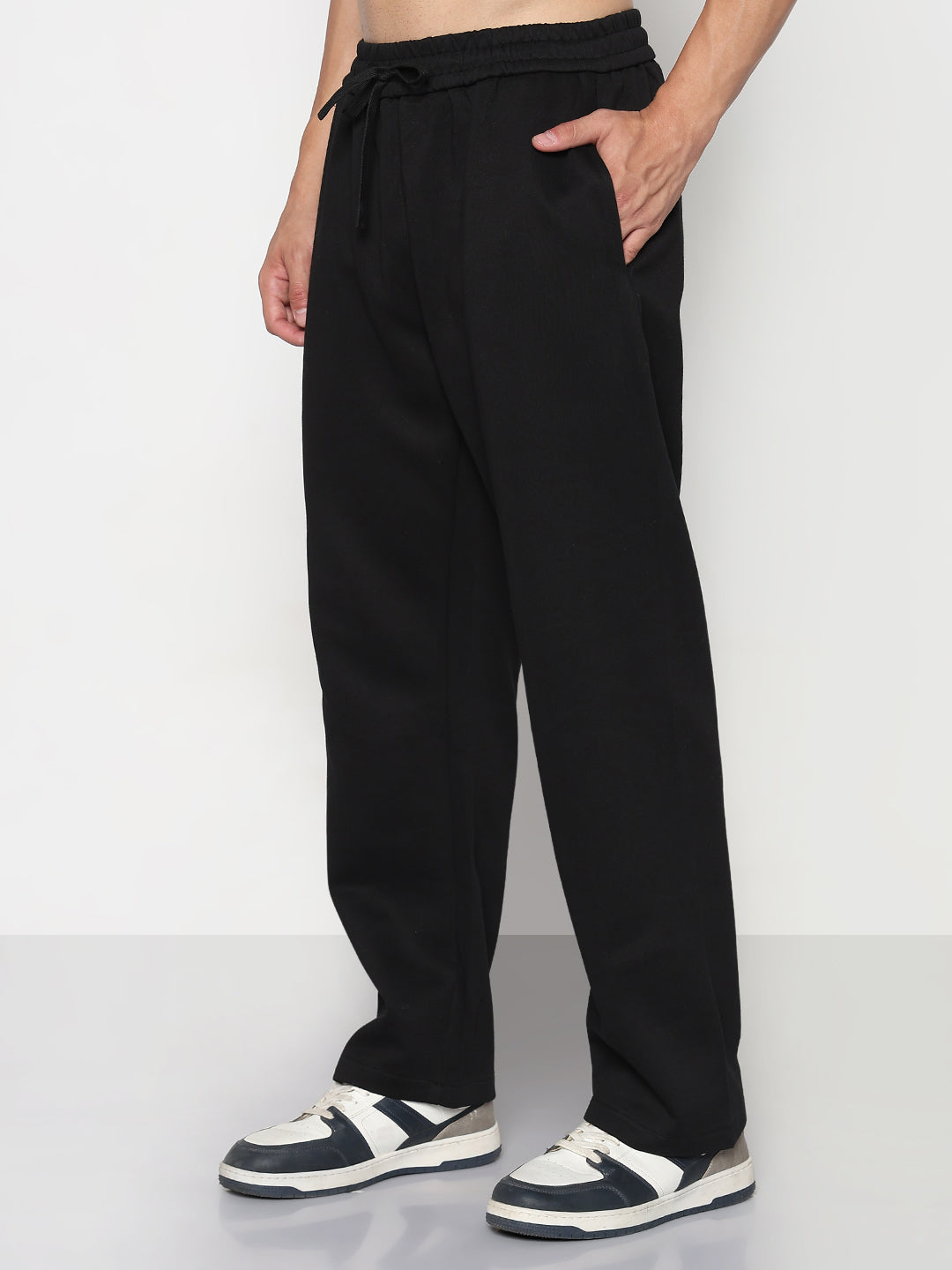 Men's Black Straight Fit Trouser