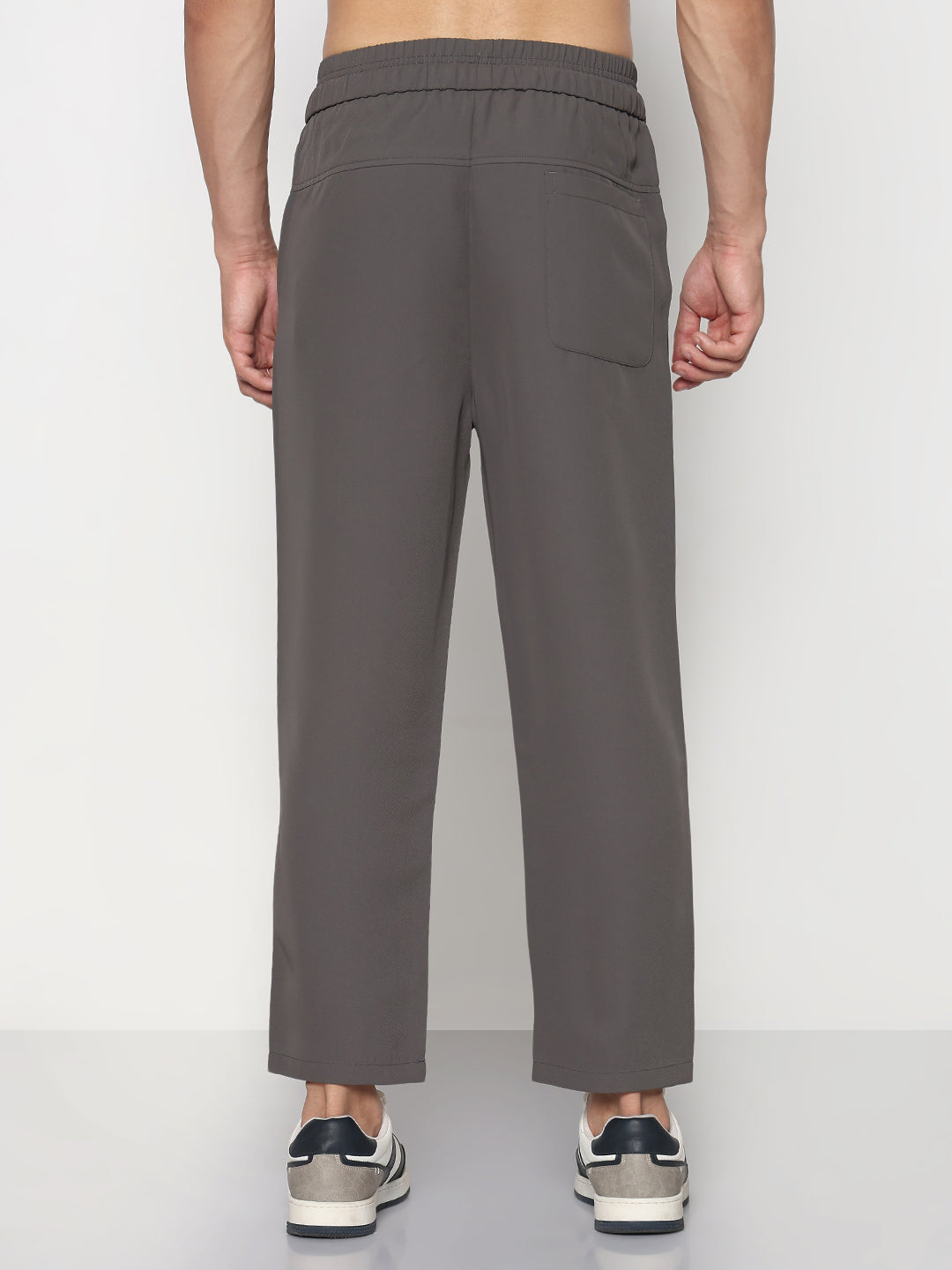 Men's Grey Straight Fit Trouser
