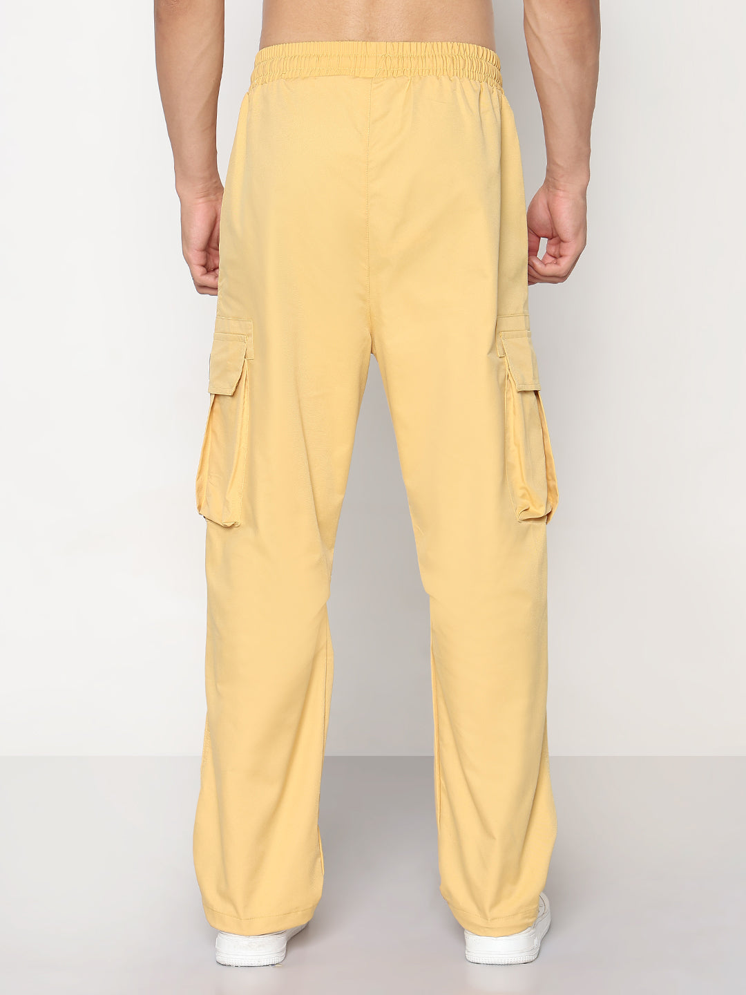 Men's Yellow Straight Fit Cargos