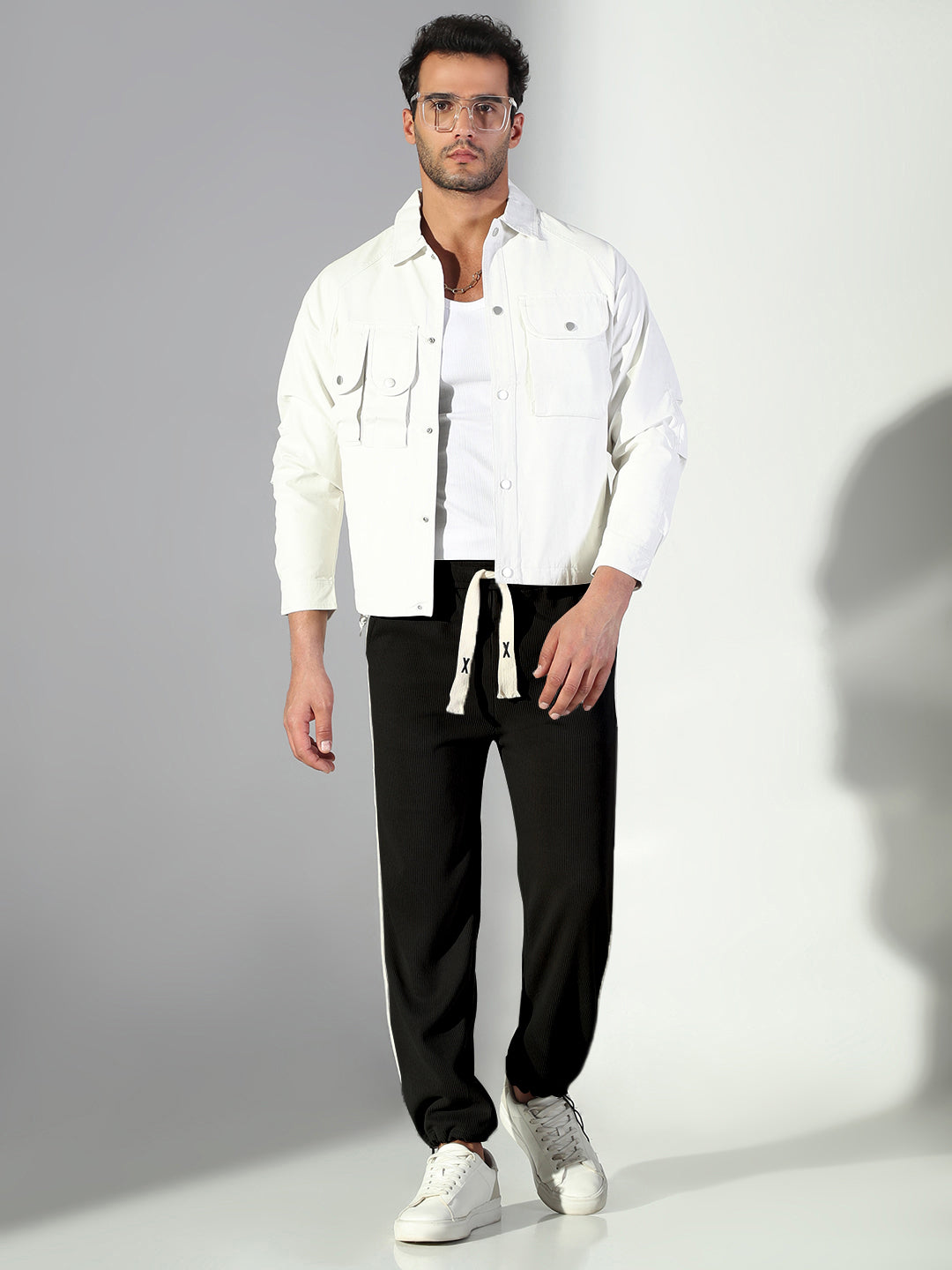 Men's Black Corduroy Relaxed Fit Trouser