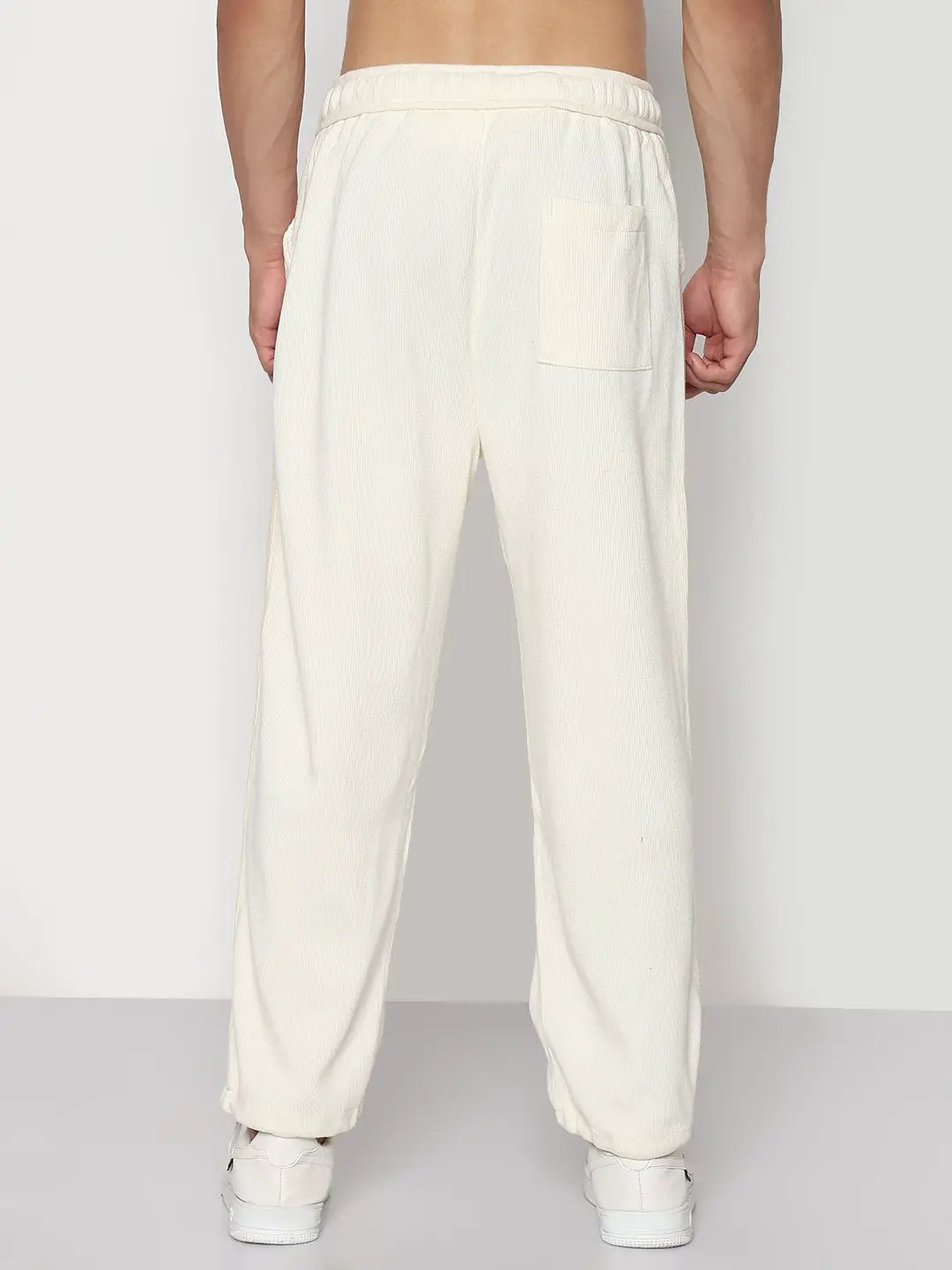 Men's Cream Corduroy Relaxed Fit Trouser - from SHOWOFFFF