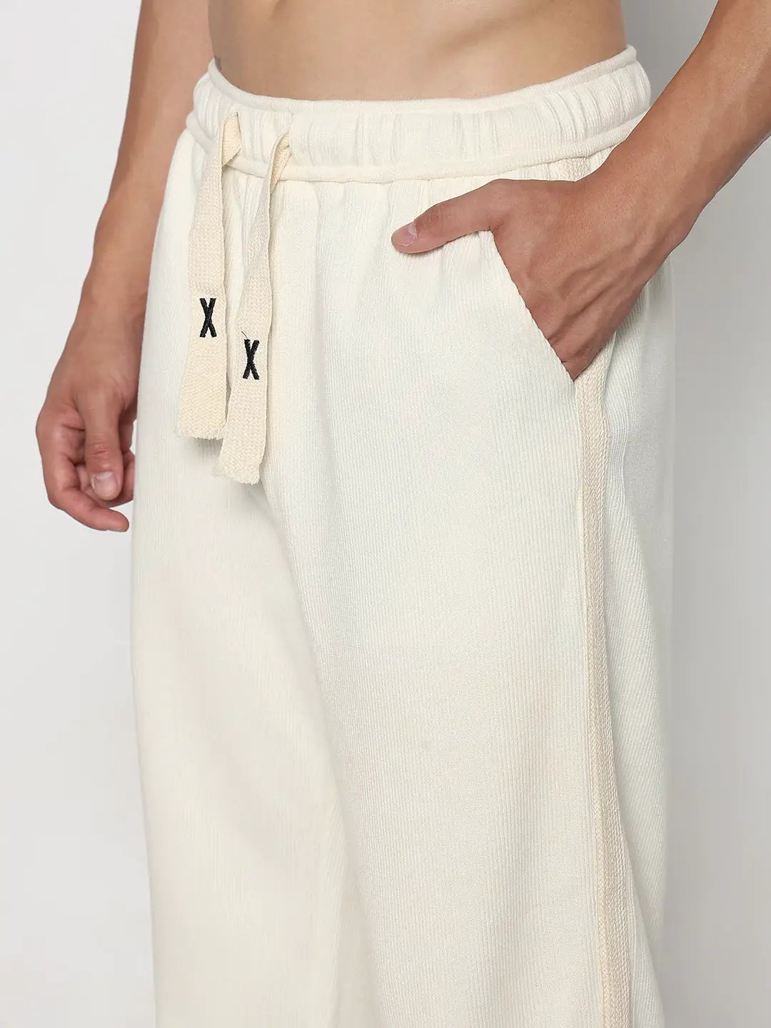 Men's Cream Corduroy Relaxed Fit Trouser - from SHOWOFFFF