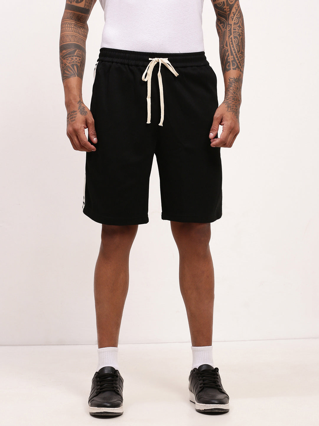 Men Black Solid Shorts