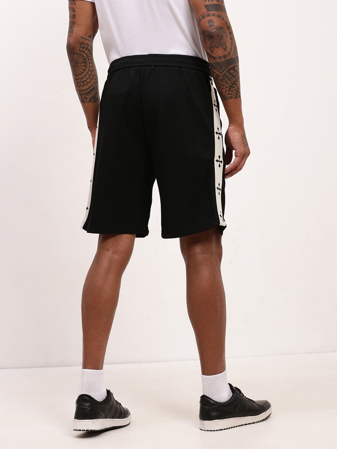 Men Black Solid Shorts