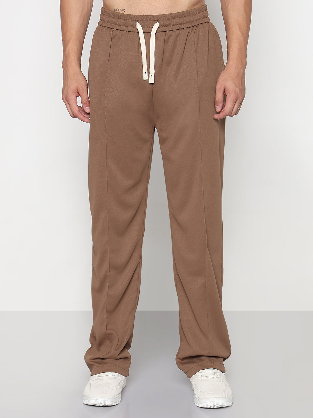 Men's Brown Relaxed Fit Trouser