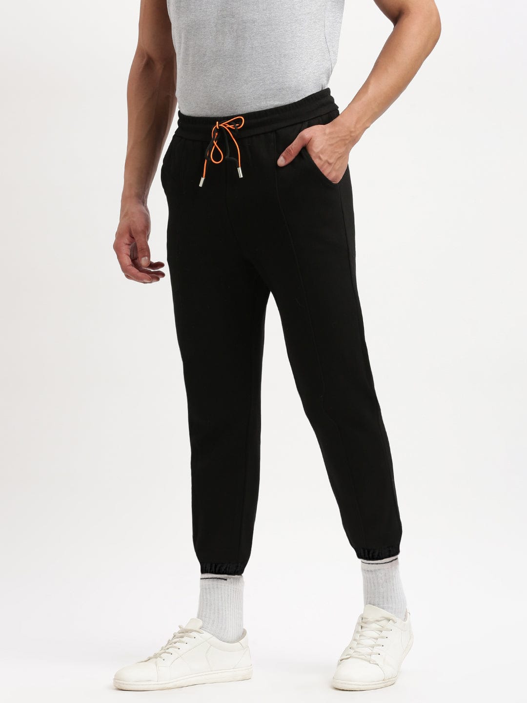 Men's Black Slim Fit Trackpant