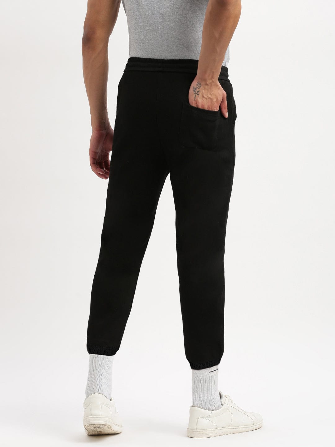 Men's Black Slim Fit Trackpant