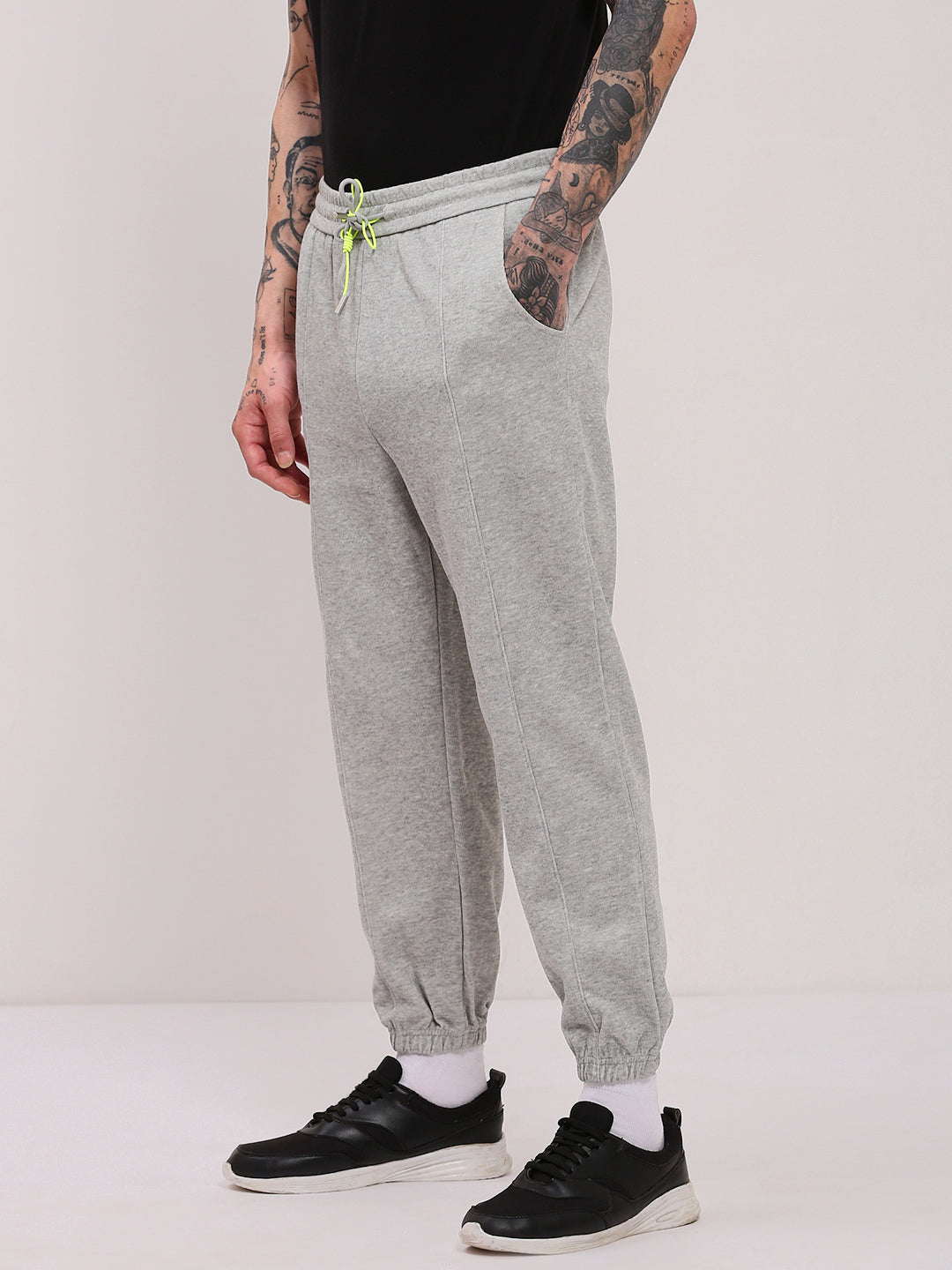 Men Grey Solid Jogger