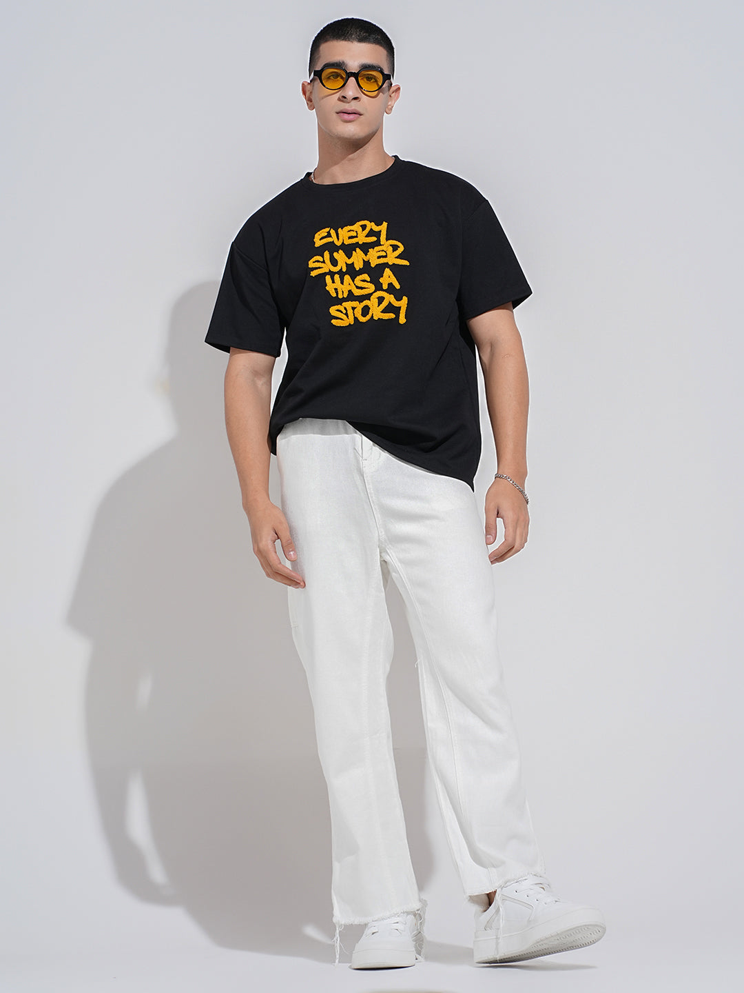 Men's White Straight Fit Jeans