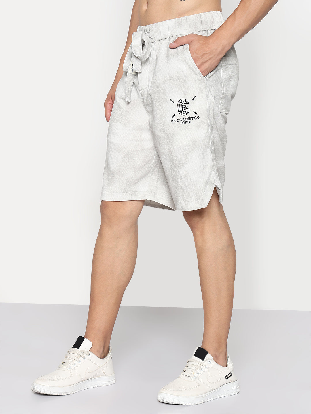 Men's Grey Shaded Relaxed Fit Shorts