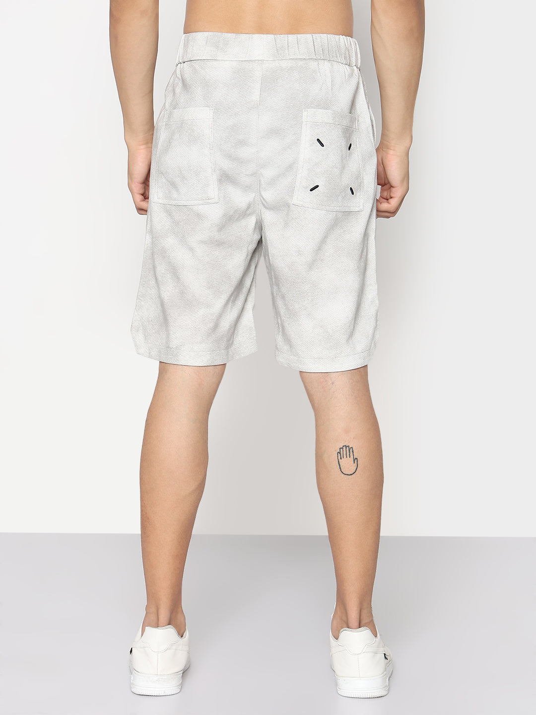 Men's Grey Shaded Relaxed Fit Shorts