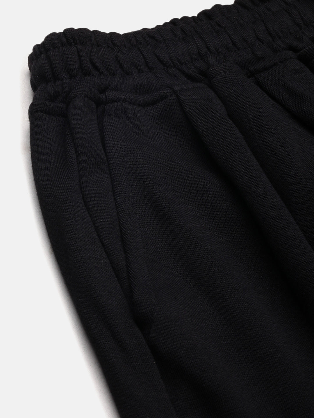 Men's Black Relaxed Fit Jogger Pants with Adjustable Toggle Hem with Drawstring Waist