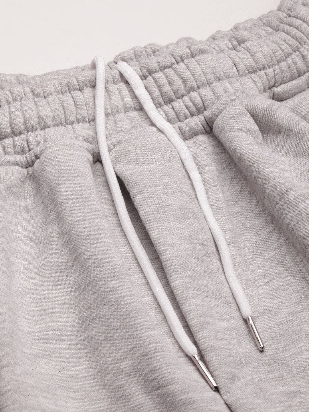 Men's Grey Relaxed Fit Jogger Pants with Adjustable Toggle Hem with Drawstring Waist