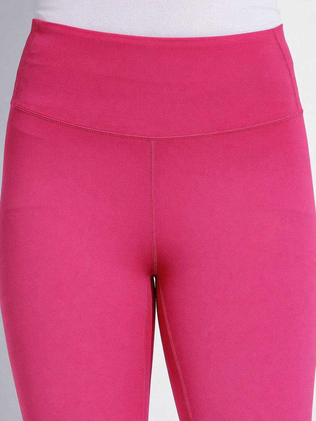 Women's Pink High Waist Stretch Trackpants