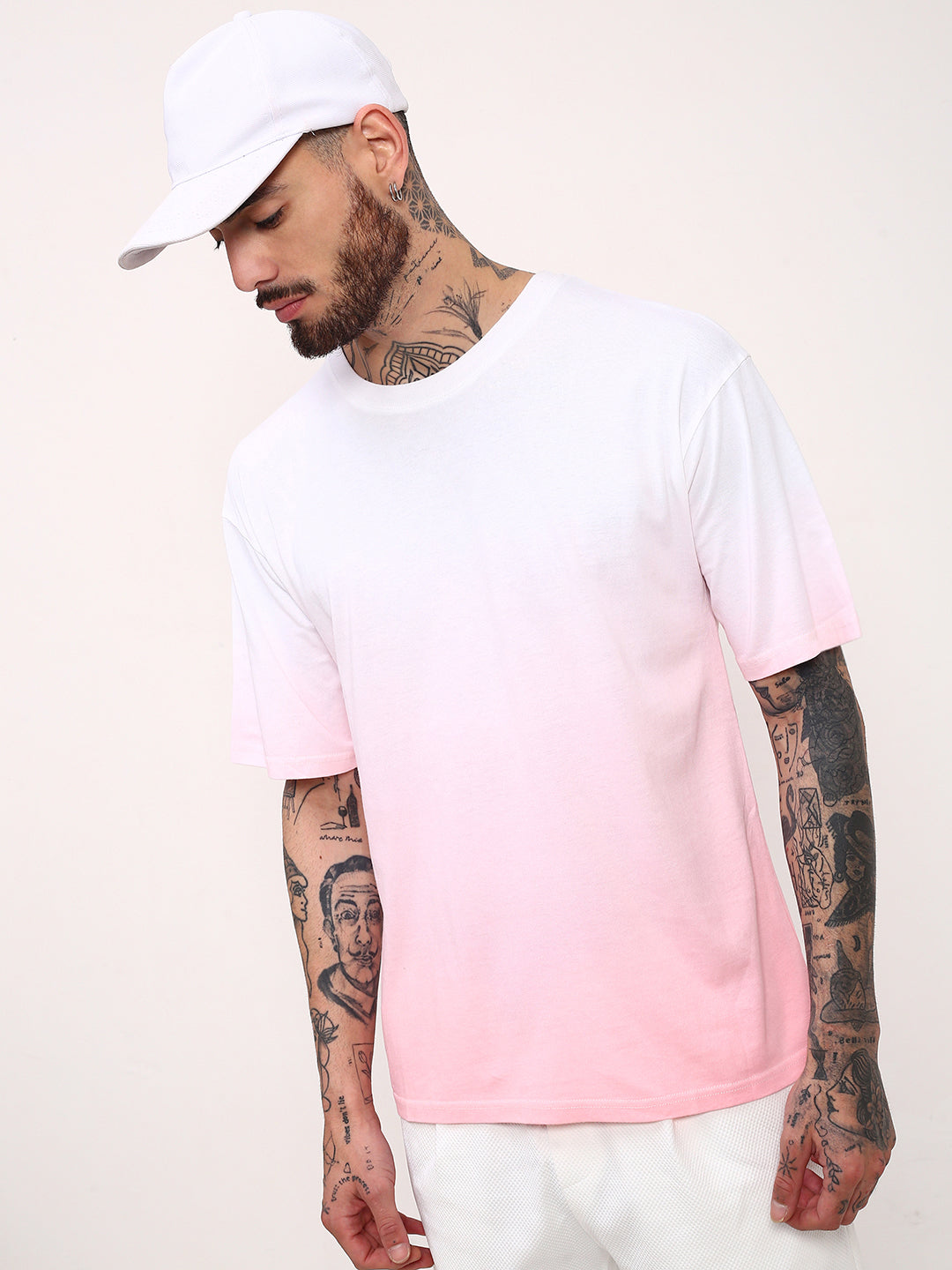 Men Pink Ombre T Shirt