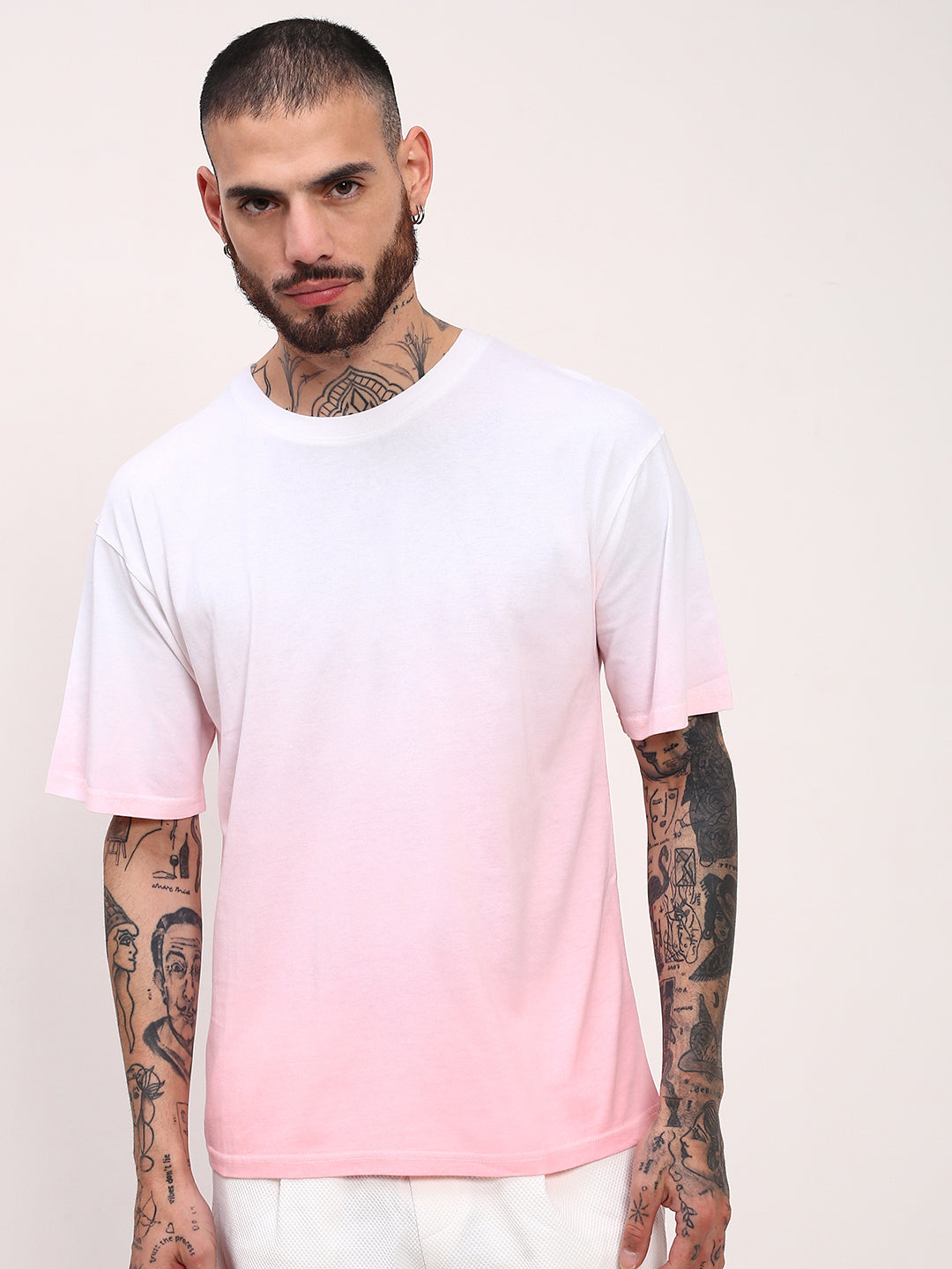 Men Pink Ombre T Shirt