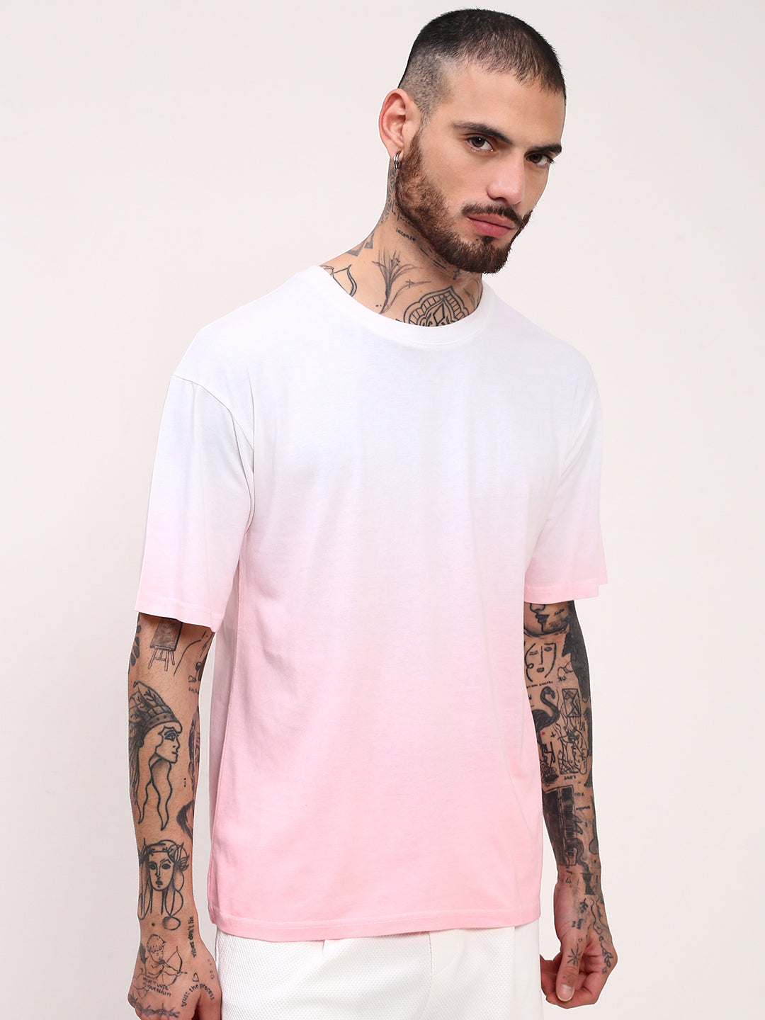 Men Pink Ombre T Shirt