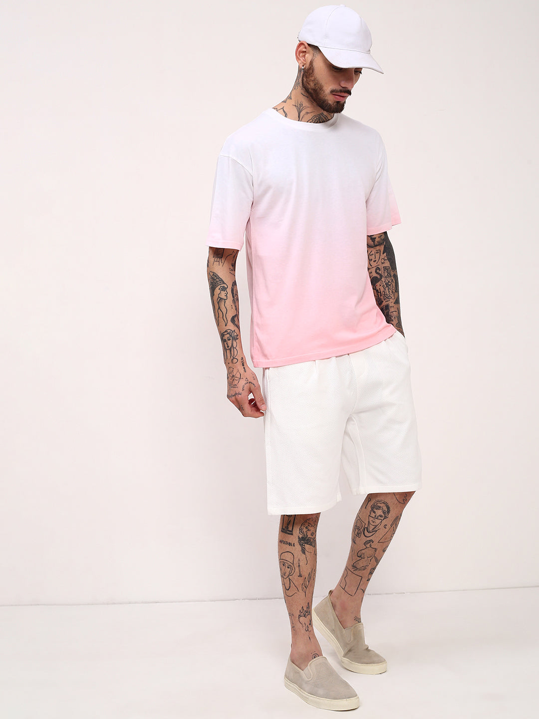 Men Pink Ombre T Shirt