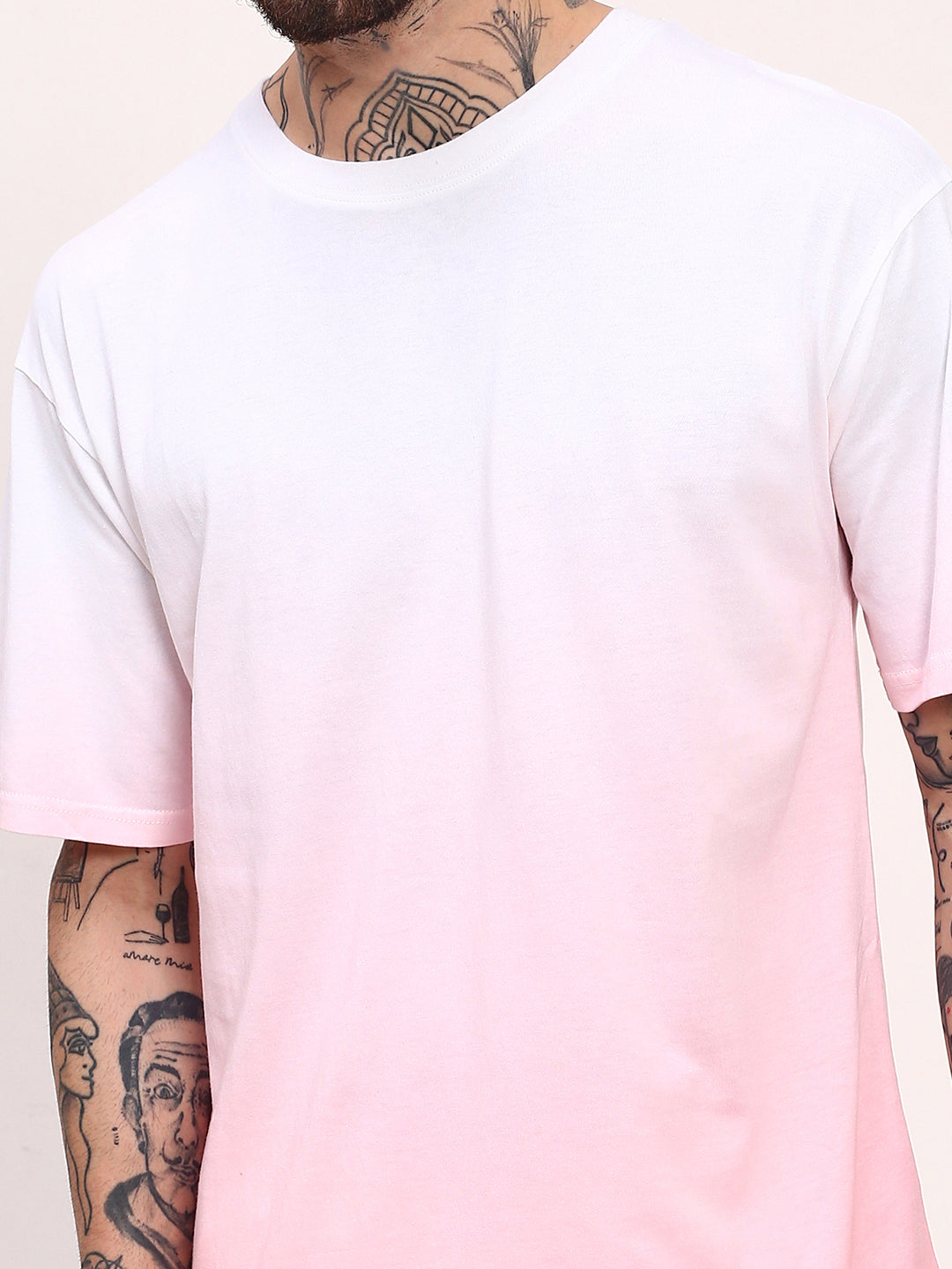 Men Pink Ombre T Shirt