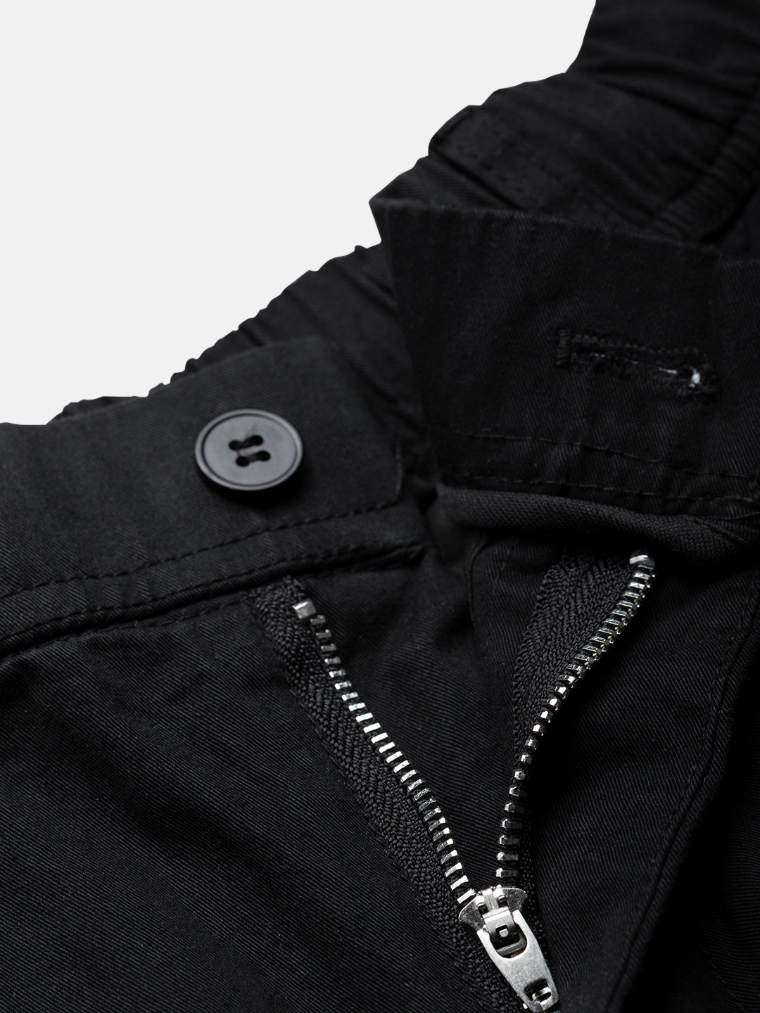 Men's Cotton Black Cargo Trousers