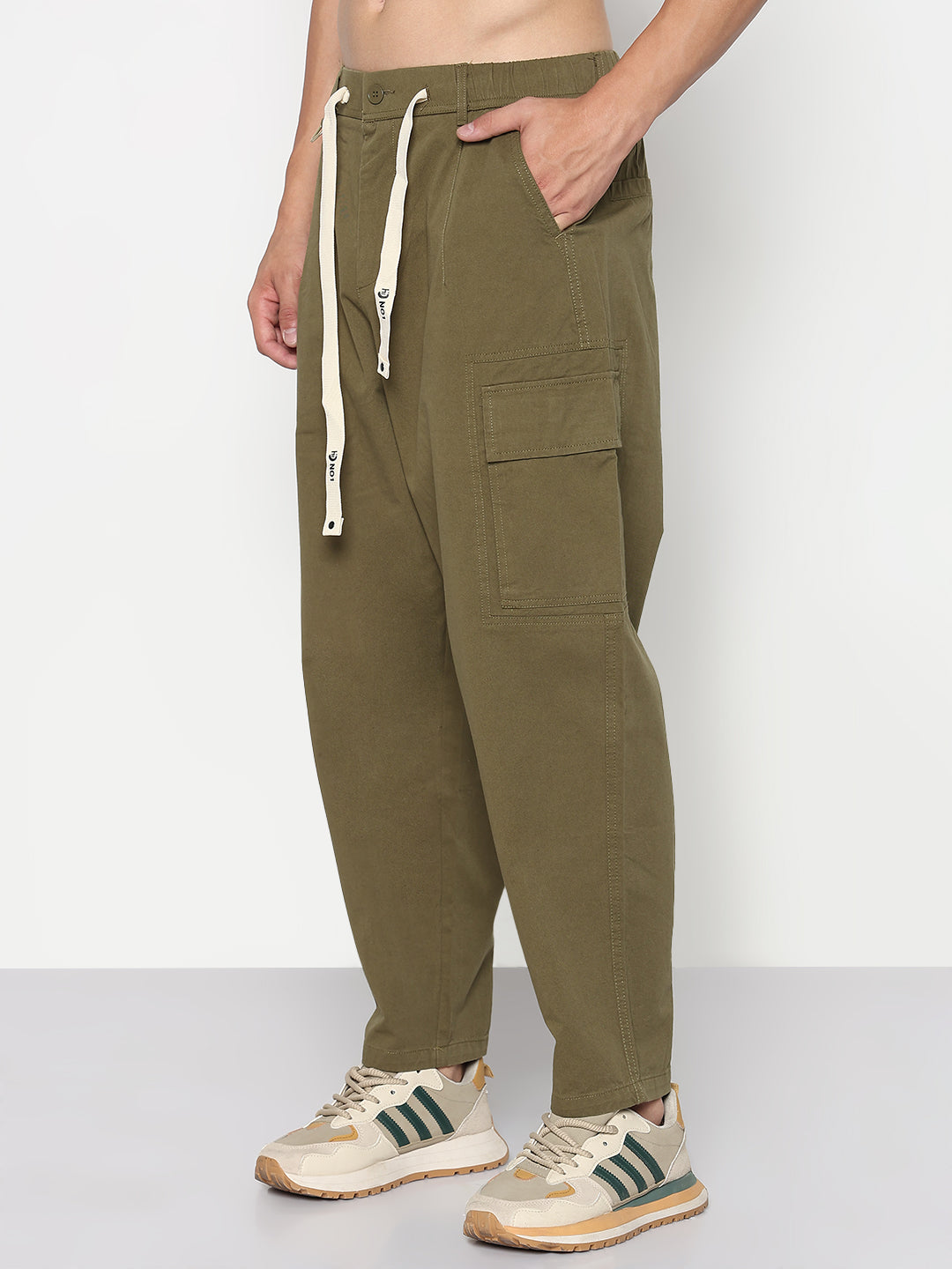 Men's Olive Relaxed Fit Cargos