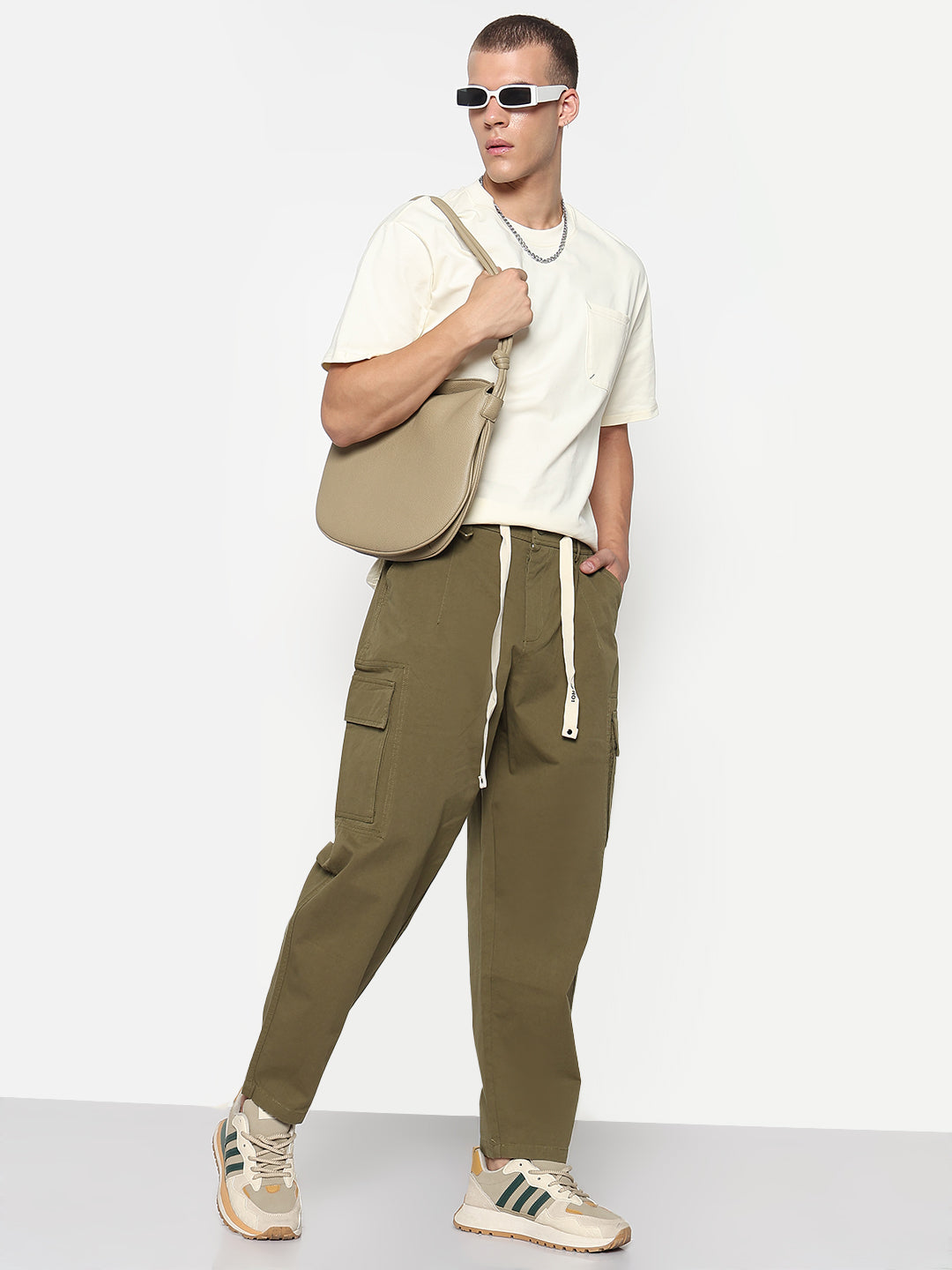 Men's Olive Relaxed Fit Cargos