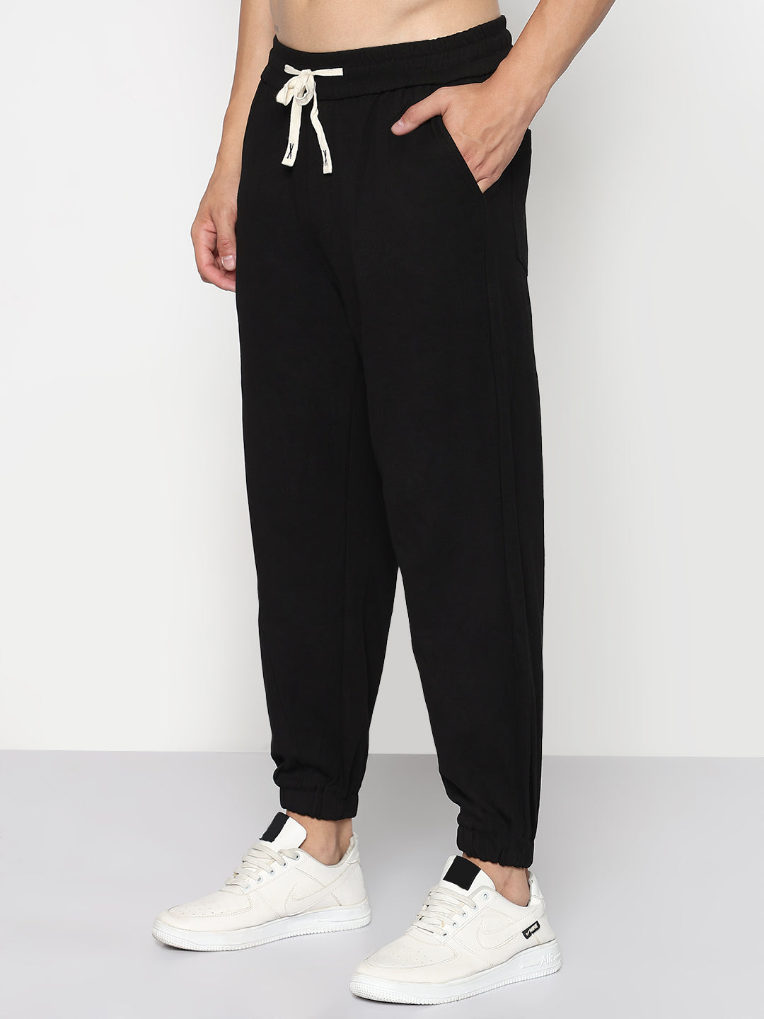 Men's Black Relaxed Fit Joggers