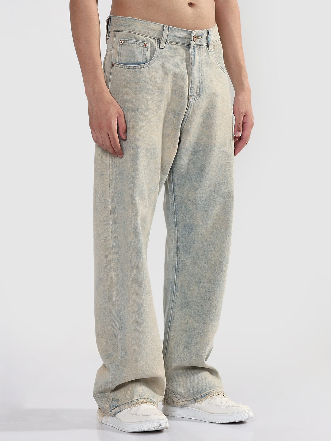 Men's Blue Baggy Fit Jeans