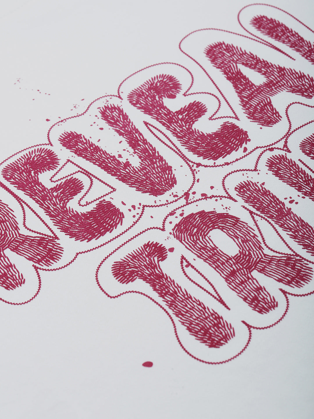 Men's White Typography Printed Relaxed Fit T-Shirt