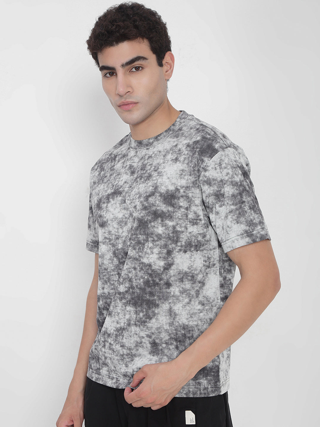 Men's Grey Tie and Dye T-Shirt