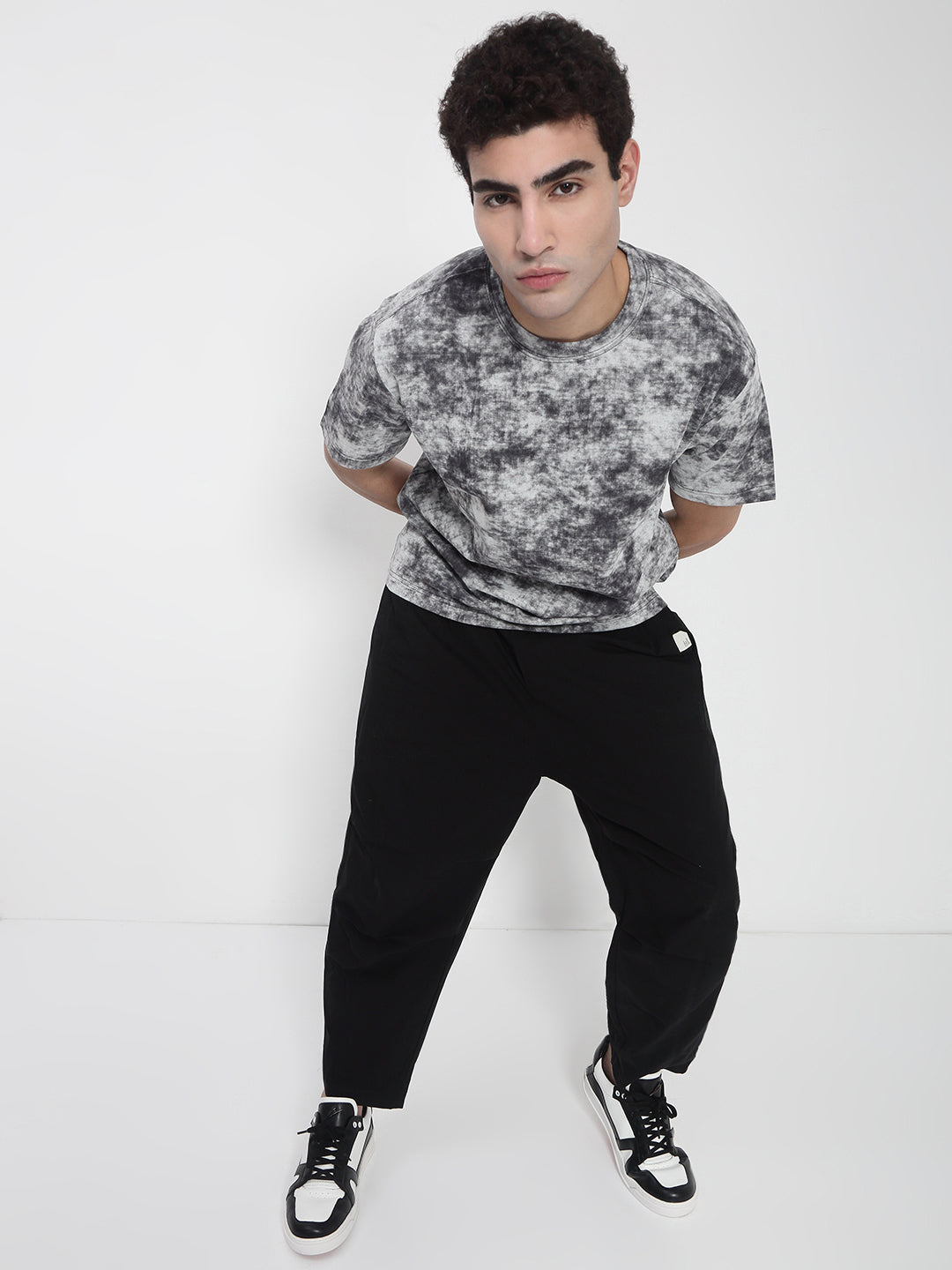 Men's Grey Tie and Dye T-Shirt