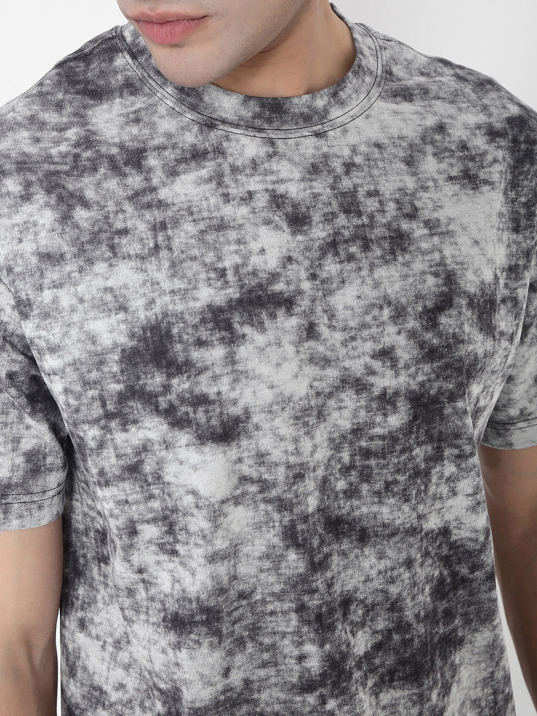 Men's Grey Tie and Dye T-Shirt