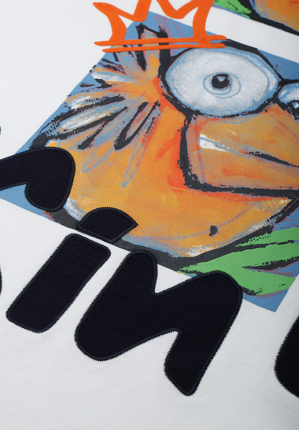 Men's White Graphic Printed Relaxed Fit T-Shirt