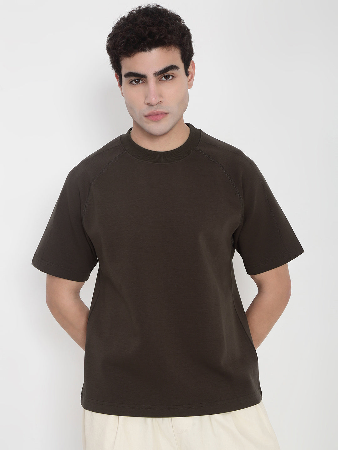 Men's Brown Relaxed Fit T-Shirt