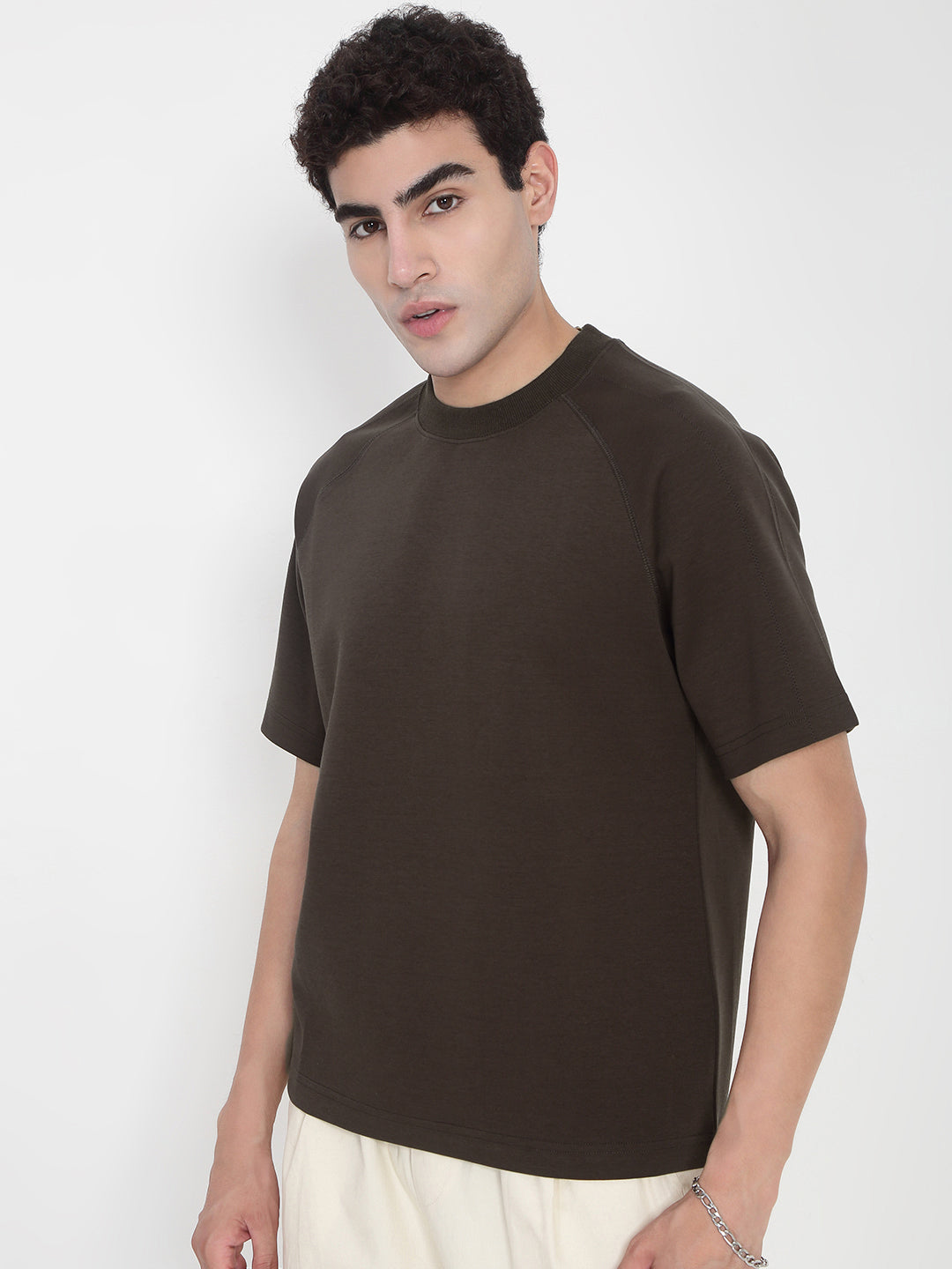 Men's Brown Relaxed Fit T-Shirt