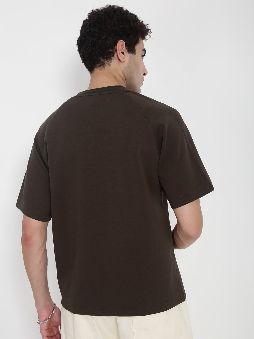 Men's Brown Relaxed Fit T-Shirt