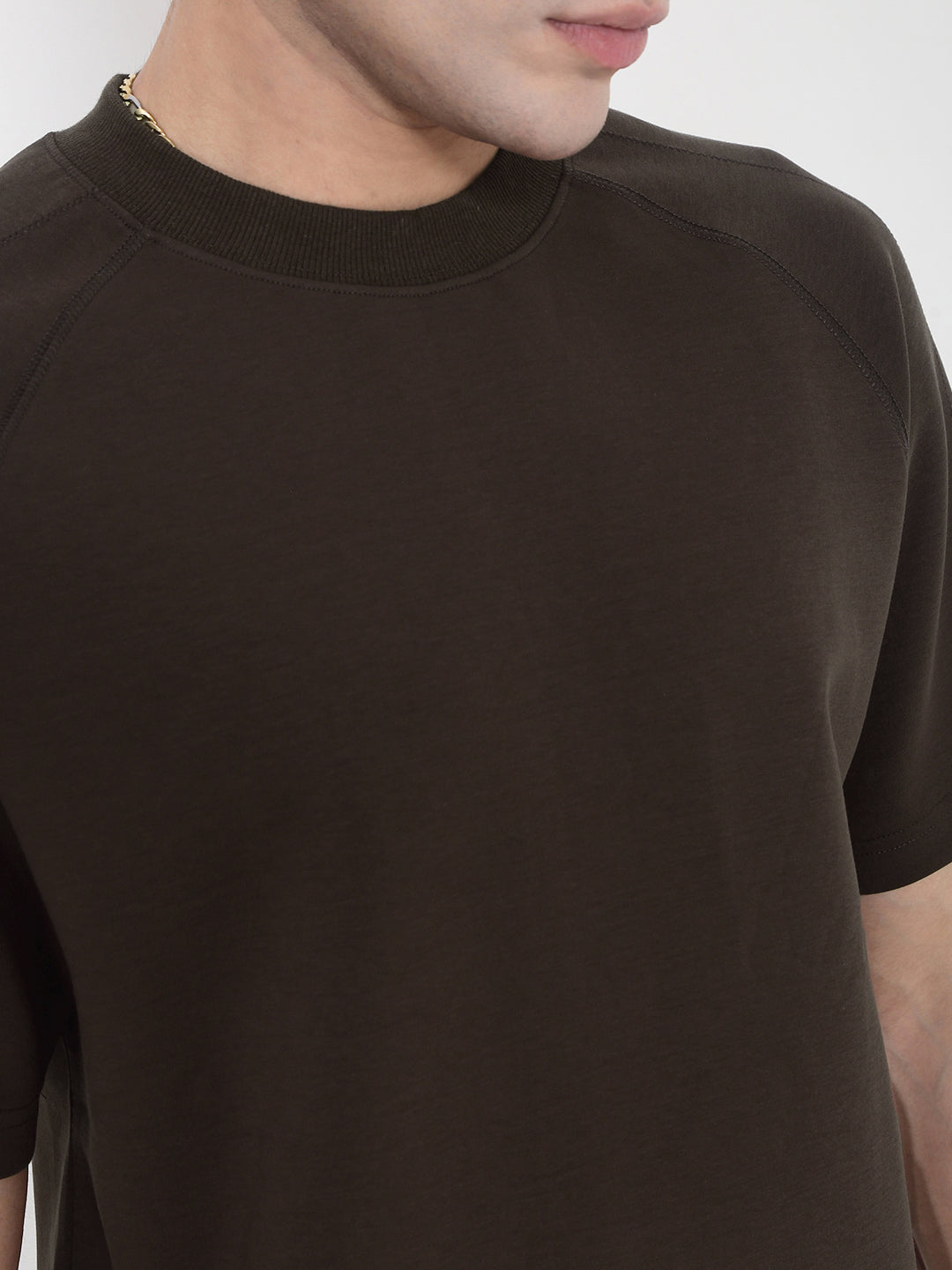 Men's Brown Relaxed Fit T-Shirt