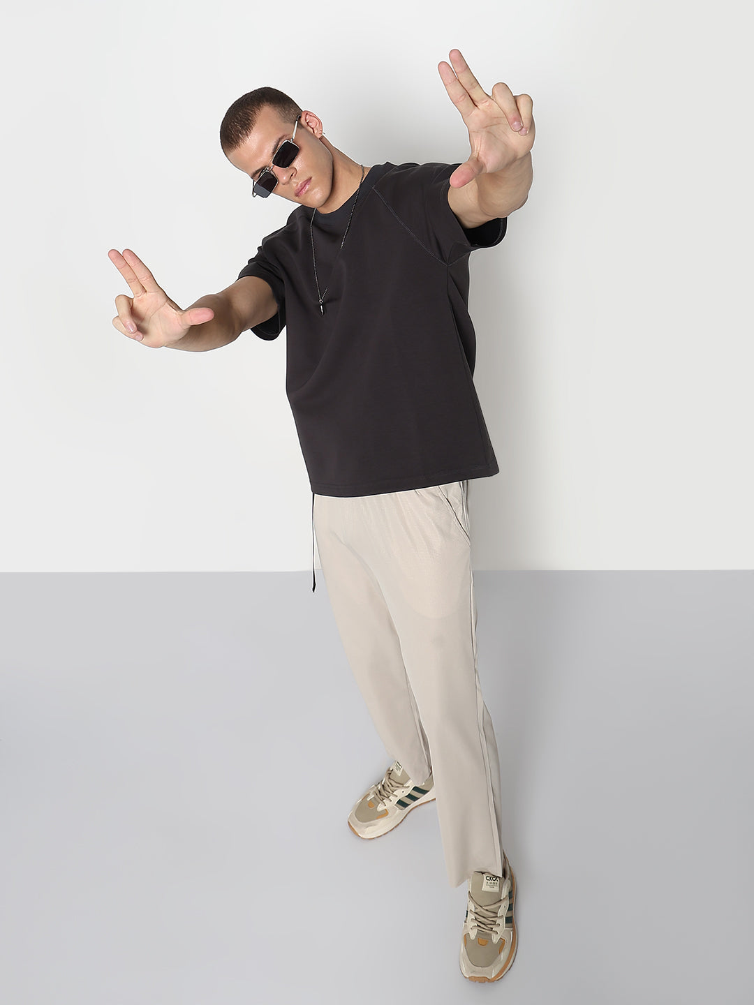 Men's Grey Regular Fit T-Shirt