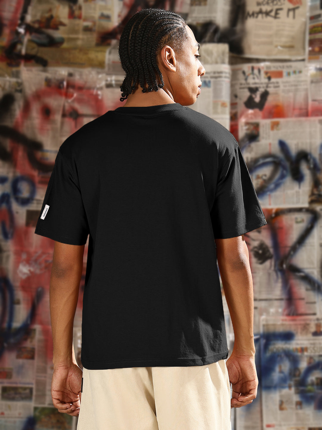 Men's Black Regular Fit T-Shirt